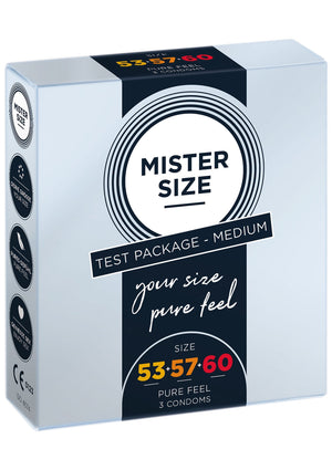 Préservatifs Mister Size 53-57-60 mm - assortiment de 3 tailles