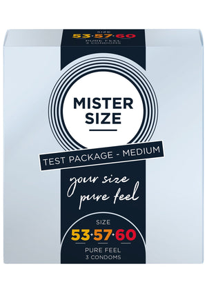 Préservatifs Mister Size 53-57-60 mm - assortiment de 3 tailles