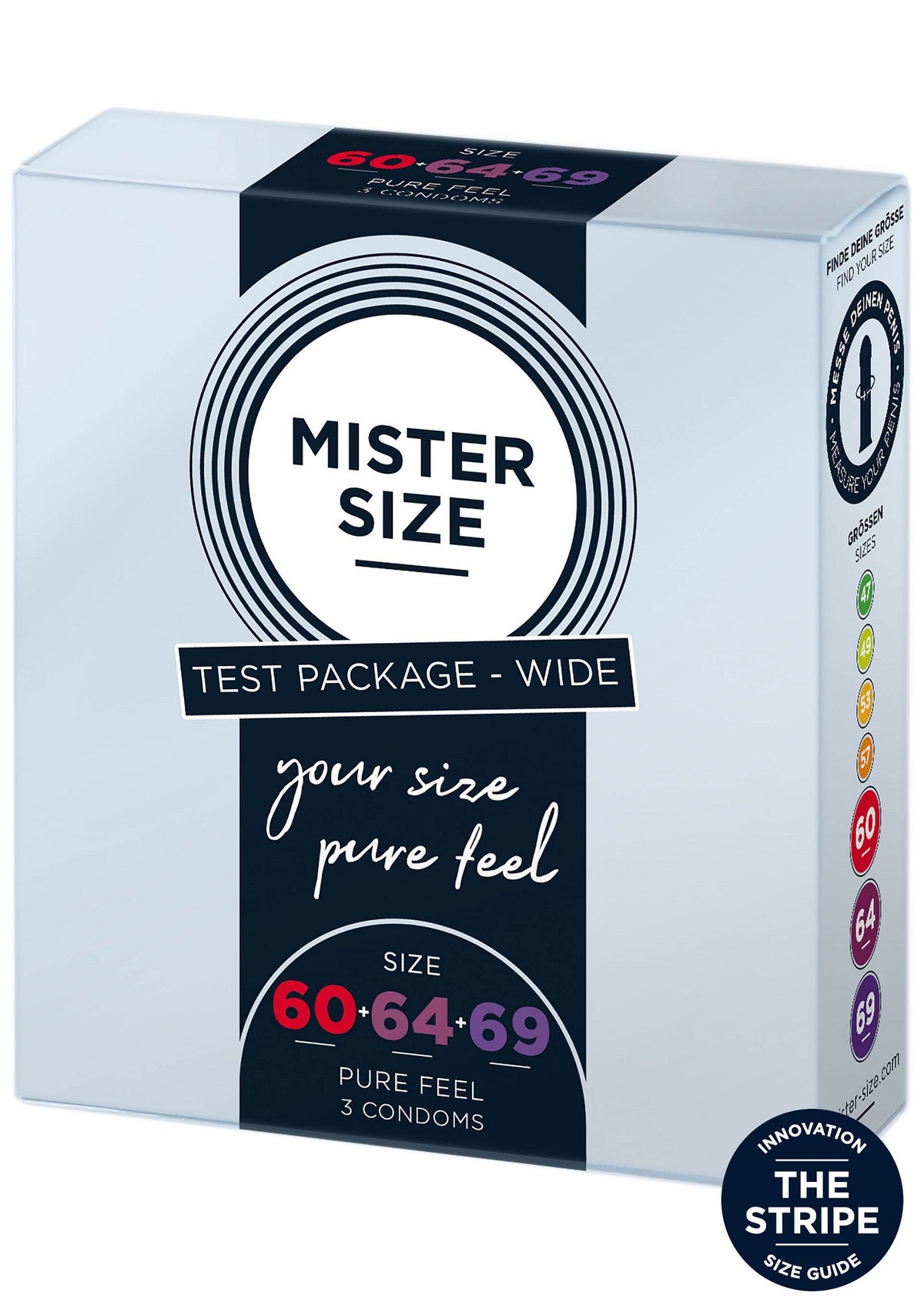 Préservatifs Mister Size 60-64-69 mm - assortiment de 3 tailles