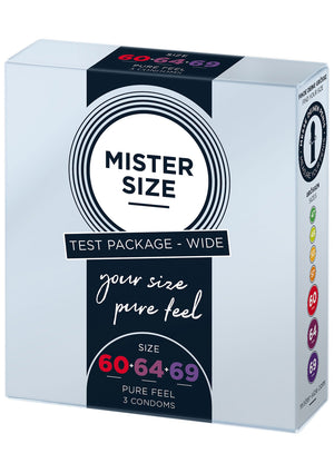 Préservatifs Mister Size 60-64-69 mm - assortiment de 3 tailles