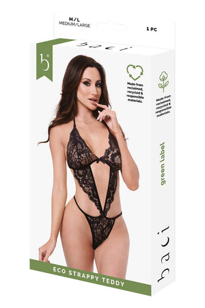 BACI ECO STRAPPY TEDDY BLACK, M/L