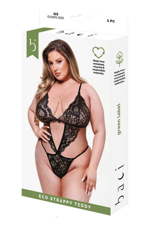 BACI ECO STRAPPY TEDDY BLACK, QS