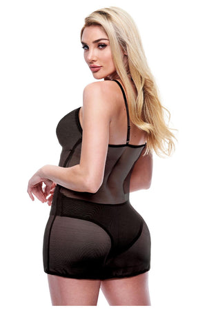 BACI 2 PCS. ECO CHEMISE AND PANTY SET BLACK, M/L