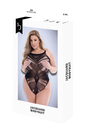 BACI JACQUARD BODYSUIT BLACK, QS