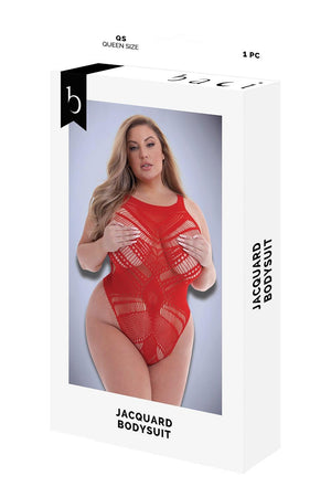 BACI JACQUARD BODYSUIT RED, QS