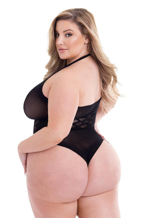 BACI JACQUARD BODYSUIT BLACK, QS