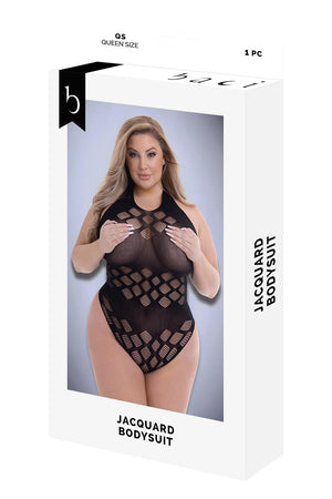 BACI JACQUARD BODYSUIT BLACK, QS