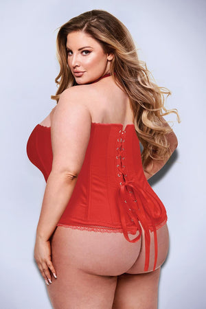 BACI BUSTIER RED, 3X/4X