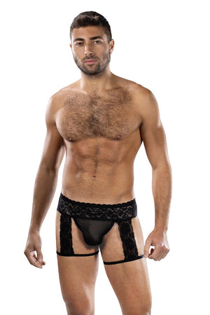 ENVY MIDNIGHT STRIDE GARTERS BLACK, OS