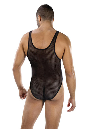 ENVY FIERCE DEEP V MESH BODYSUIT BLACK, OS