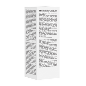 Bullet rechargeable 10 vitesses - Noir
