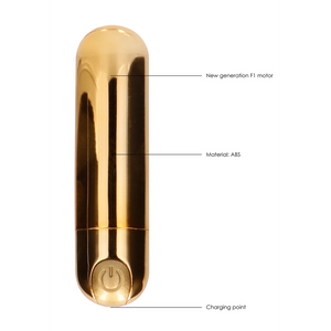 Vibromasseur rechargeable 10 vitesses - Or