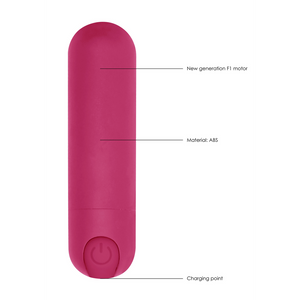Bullet rechargeable 10 vitesses - Rose