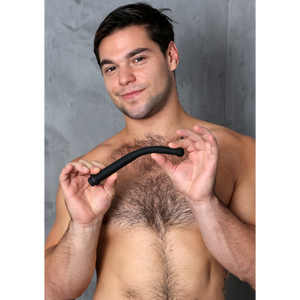 Ergoflo - Embout flexible en silicone pour douche anale - 8 / 20 cm - Noir