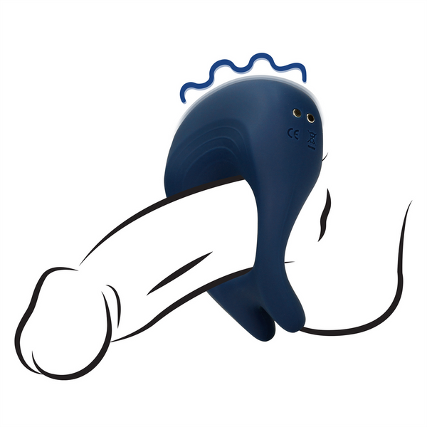Anneau vibrant pointu - Bleu baltique