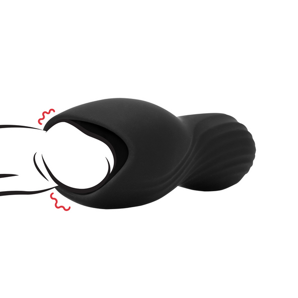 Manche de Masturbation Vibrante - Réglisse Noir