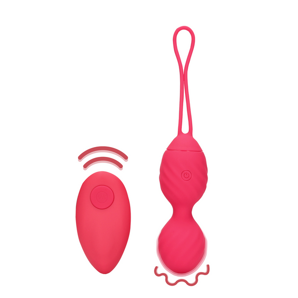 Œuf vibrant avec télécommande - Rouge Fraise