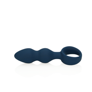 Plug anal en forme de goutte - Moyen - Bleu baltique