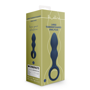 Plug anal en forme de goutte - Grand - Bleu baltique