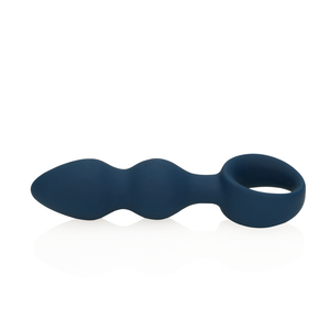 Plug anal en forme de goutte - Grand - Bleu baltique