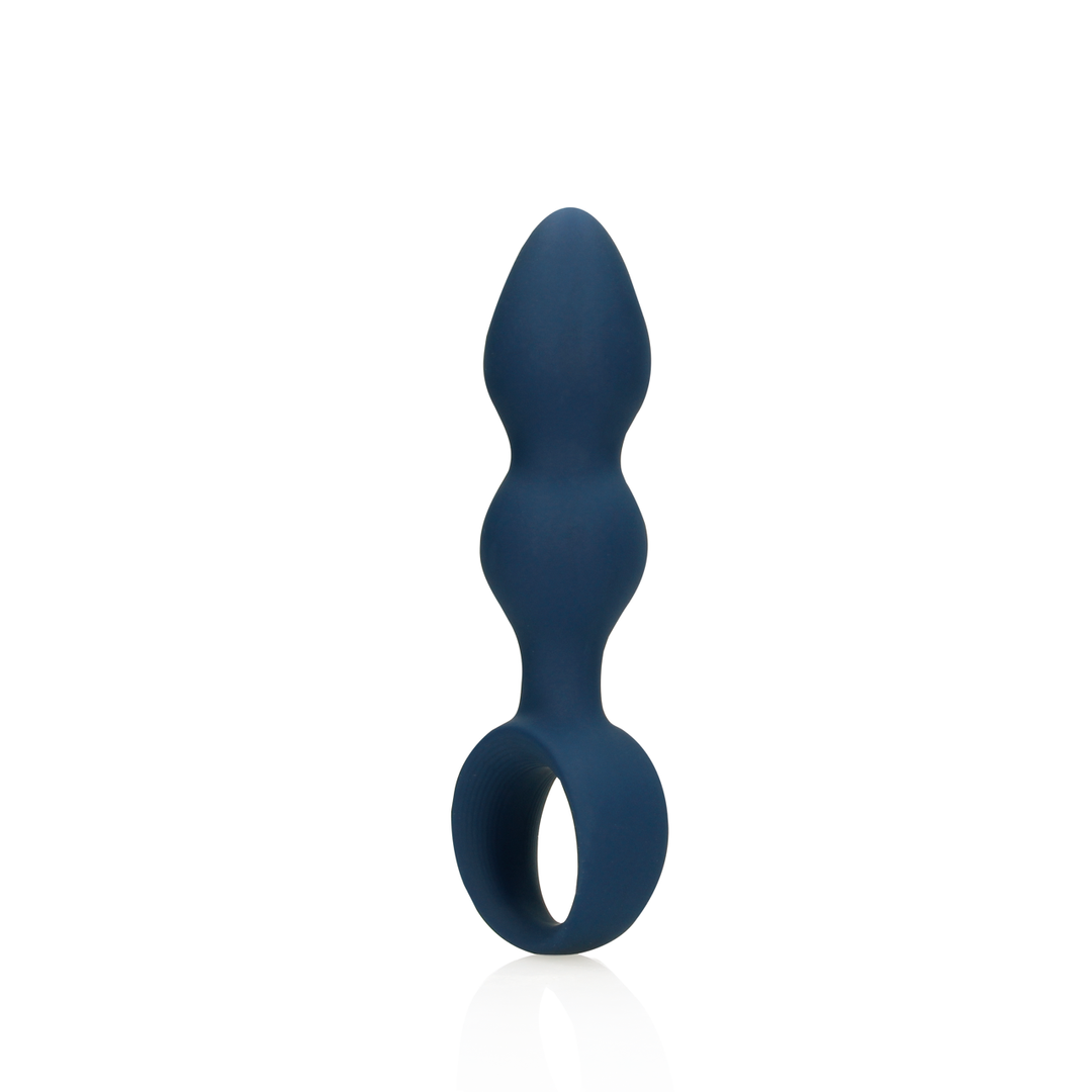 Plug anal en forme de goutte - Grand - Bleu baltique