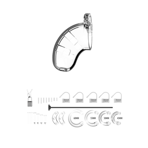 Modèle 15 Chastity Cock Cage avec Urethral Sounding - 3,5 / 9 cm