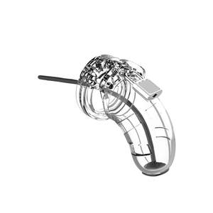 Modèle 15 Chastity Cock Cage avec Urethral Sounding - 3,5 / 9 cm