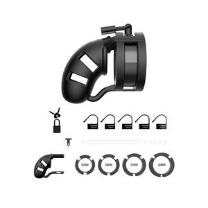 Modèle 18 Cage de Chasteté avec Ballsplitter - 3,5 / 9 cm