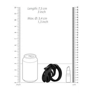 Modèle 23 - Cage de chasteté - 2,5'' / 6,5 cm - Noir