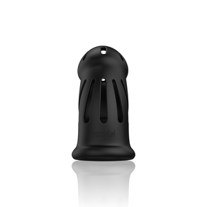 Modèle 27 - Cage de chasteté en silicone ultra doux - Noir