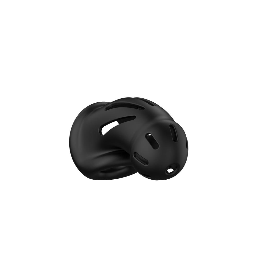 Modèle 27 - Cage de chasteté en silicone ultra doux - Noir