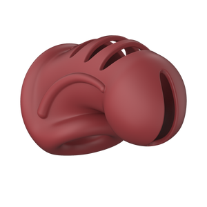 Modèle 28 - Ultra Soft Silicone Chastity Cage - Rouge