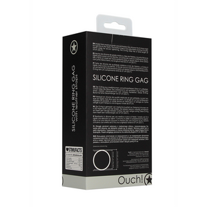 Gag en silicone avec sangles en cuir