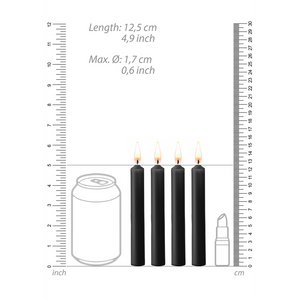 Bougies Teasing - 4 Pièces - Noires