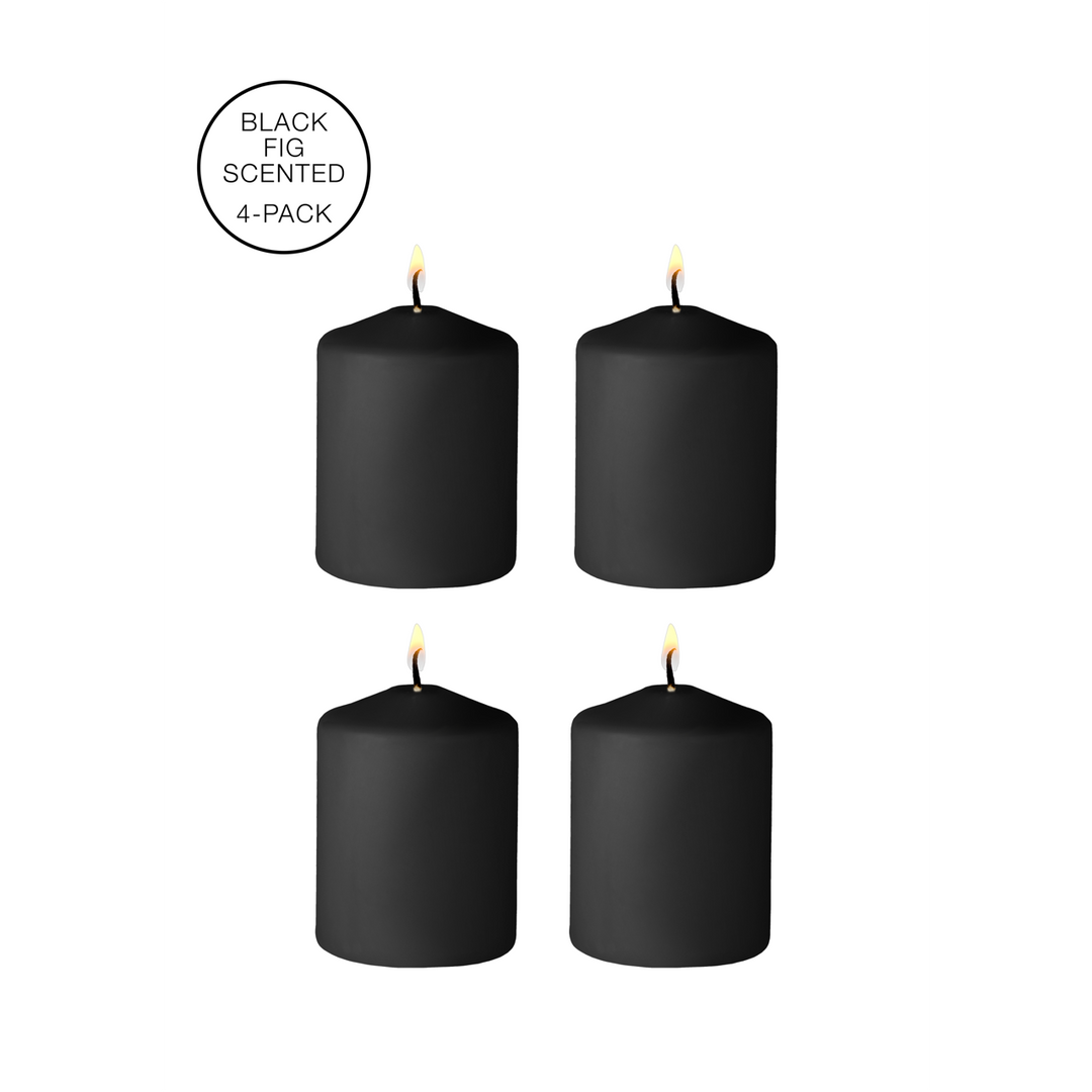 Bougies Tease - Désobéissantes - 4 pièces - Noir