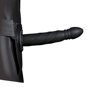 Sangle Tordue Hollow Strap-On - 8 / 20 cm - Noir