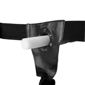 Sangle courbée creuse texturée - 20 cm - Noir