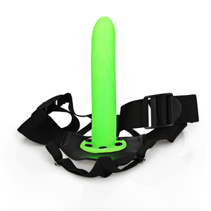 Gode Ceinture Texturé Courbé Luminescent dans le Noir - 8 / 20 cm - Vert Néon