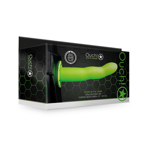 Soutien-gorge courbé creux qui brille dans le noir - 8 / 20 cm - Vert néon