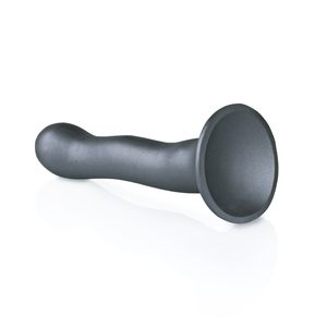 Dildo courbé G-Spot en silicone ultra doux - 7'' / 17 cm - Gunmetal