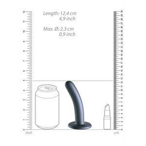 Dildo G-Spot en silicone lisse - 5'' / 12 cm - Gunmetal