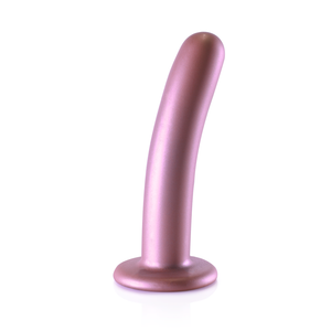 Dildo G-Spot en silicone lisse - 6'' / 14,5 cm - Rose Gold