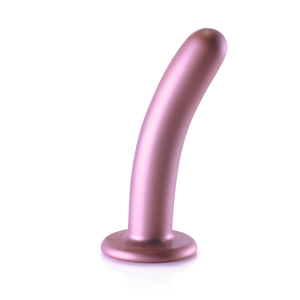 Dildo G-Spot en silicone lisse - 6'' / 14,5 cm - Rose Gold