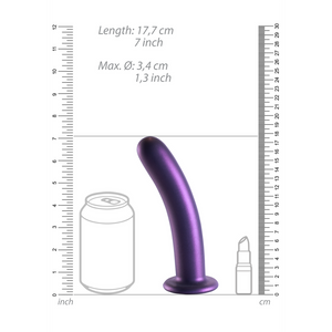 Gode en silicone lisse pour le point G - 7'' / 17 cm - Violet métallisé