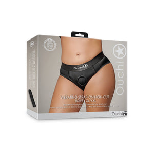 Culotte haute vibrante avec harnais - XL/XXL - Noir