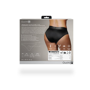 Culotte haute vibrante avec harnais - XL/XXL - Noir