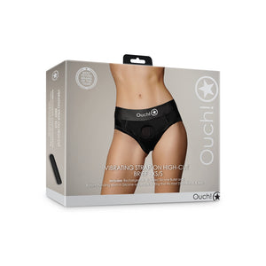 Culotte haute vibrante avec harnais - XS/S - Noir