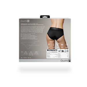 Culotte haute vibrante avec harnais - XS/S - Noir
