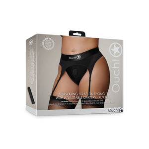 String Vibrant avec Harnais Ajustables - XL/XXL - Noir