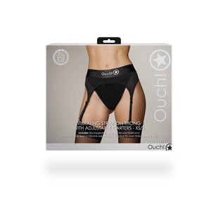 String Vibrant avec Harnais Réglables - XS/S - Noir